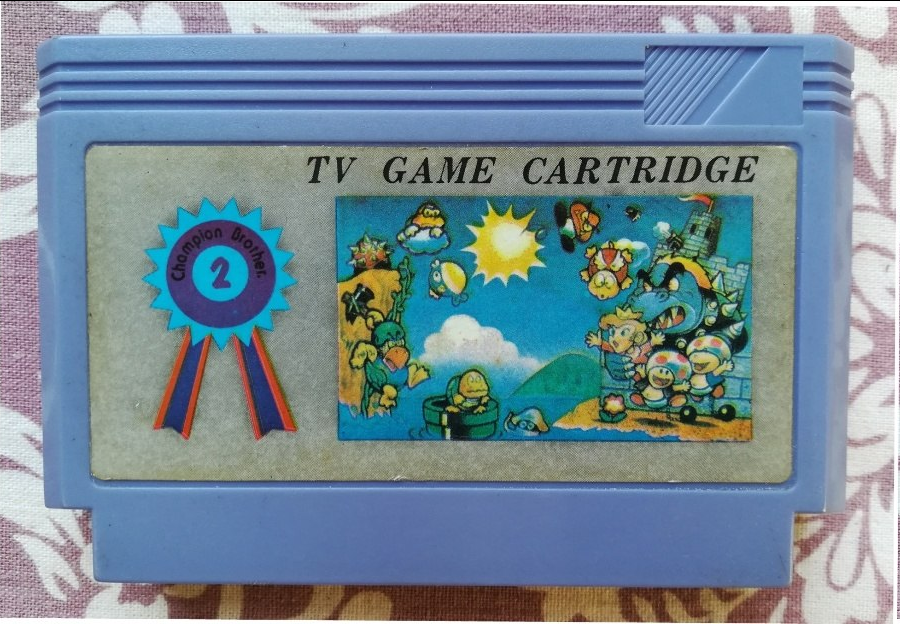 Dendy_Forever's tweet photo. Super Mario Bros. 2 выпускалась на пиратских картриджах (FDS-конверсии) под разными названиями: Golden Bros, Gold Medal Mario или вот как тут - Champion Brother 2. https://t.co/KNHU3j8vdU