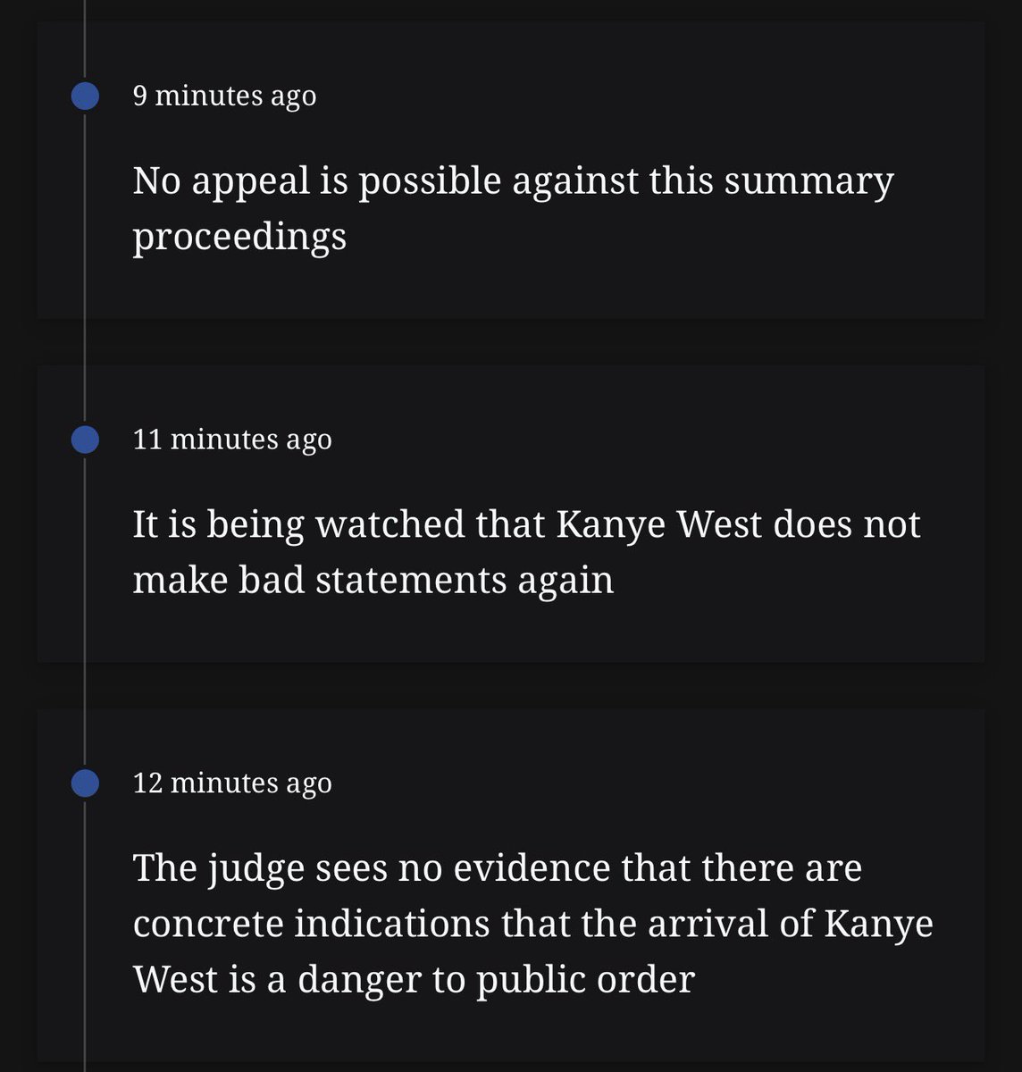 yzyupdates's tweet photo. A lawsuit filed by the Central Jewish Consultation (CJO) to stop Ye from performing in Arnhem, Netherlands, and to deny him entry into the country has been rejected and cannot be appealed. 🇳🇱

Ye will perform at the GelreDome on June 6 and 8.

“The judge sees no evidence that there are concrete indications that the arrival of Kanye West is a danger to public order.”

“No appeal is possible against this summary proceedings.”
