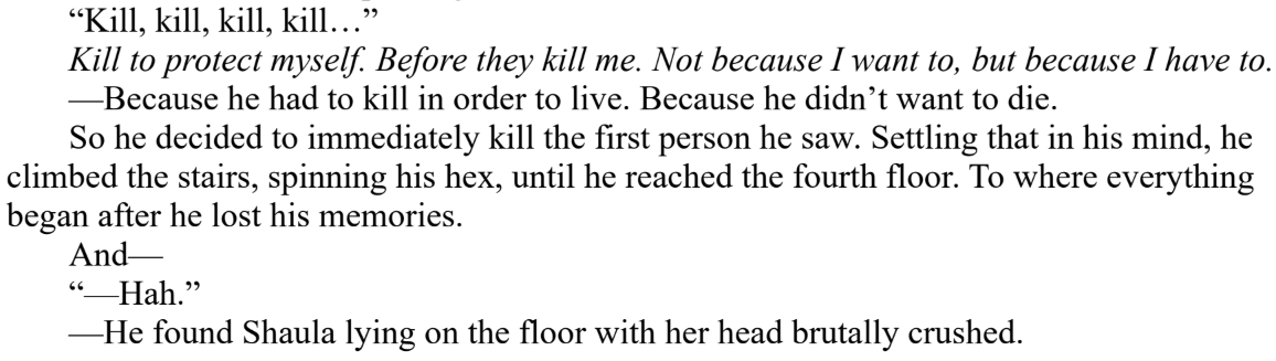 MEEEEESCREE's tweet photo. @tasteof_rage @fisphophyllite yeah it was only like one sentence long in the light novel 😭😭 https://t.co/iyA3kIXcOv