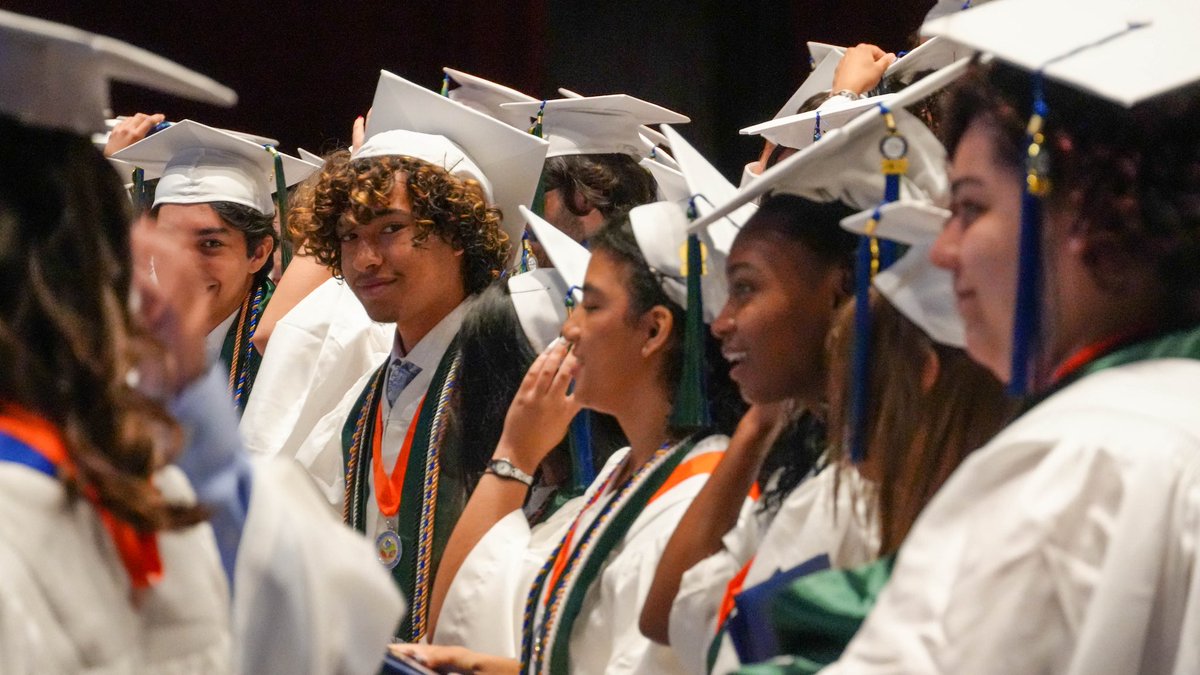 MDCPS's tweet photo. One stage. Hundreds of memories. One very proud Class of 2026! Congrats to @BioTECHRichmond on an unforgettable graduation day. 🎓 #MDCPSgrad https://t.co/mf4DPL7KgH