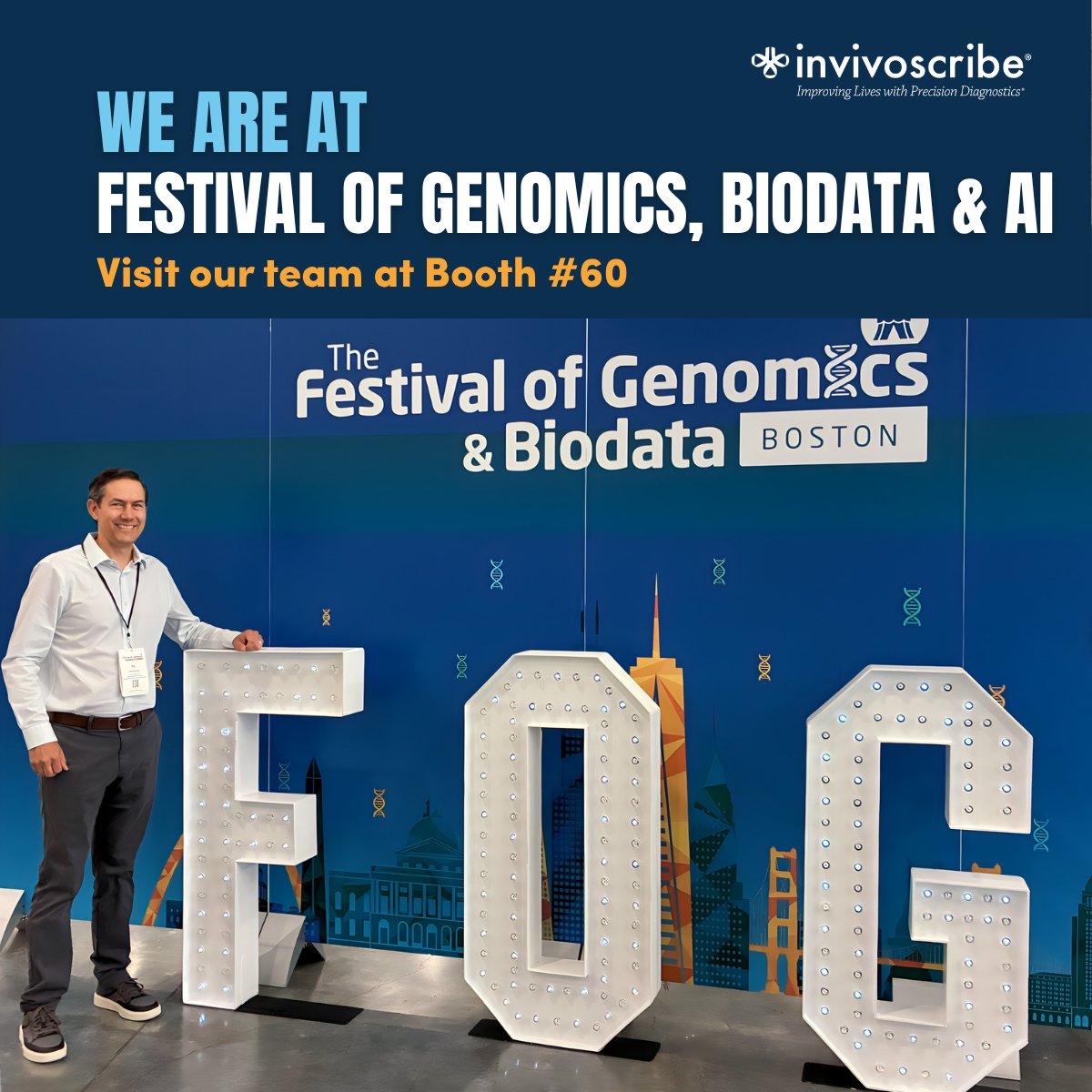 Invivoscribe's tweet photo. Day 1 at #FOGBoston! Stop by Booth #60 to see how #PrepQuant­ is streamlining nucleic acid #extraction, #concentration &amp; #quantification into one automated workflow. 

Schedule time w/our team: https://t.co/09K1WA37tR
#FestivalofGenomics #PrecisionDiagnostics #MRD #cfDNA #gDNA https://t.co/TmGAXgIF6p