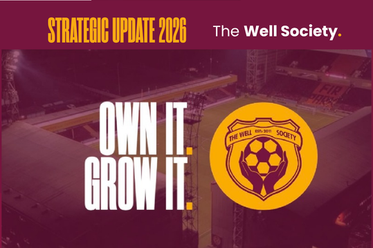 TheWellSociety's tweet photo. The Well Society has gone from plugging cashflow gaps for Motherwell FC, to securing a rescue deal, to clearing debts, to building up strong financial protection.

We now aim to become an active investor to power the club's growth.

Check out our Strategic Update on our App https://t.co/ft3rgzjMsb