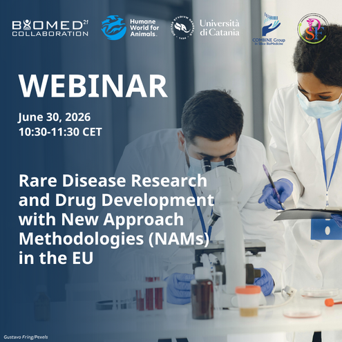 BioMed_21's tweet photo. Join our webinar on Rare Disease Research &amp; Drug Development with NAMs in the EU.

We'll explore how human-relevant NAMs, incl. advanced 𝘪𝘯 𝘷𝘪𝘵𝘳𝘰 systems &amp; 𝘪𝘯 𝘴𝘪𝘭𝘪𝘤𝘰 models, can help transform rare disease modelling &amp; accelerate drug dev.

🔗https://t.co/3aEDbBId1l https://t.co/S18CSSMw60