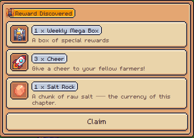 bb8_crypto's tweet photo. 🎣 Mega Rewards & Springtime Catches in Sunflower Land! 🌸✨

Another day, another adventure in @0xSunflowerLand 

The daily reward streak keeps paying off, with today's haul including a Weekly Mega Box, 3 Cheers, and a Salt Rock. Every login brings you one step closer to even bigger rewards, making consistency one of the best strategies on the farm. 🎁

Out by the water, luck was on my side as I discovered a Porgy 🐟 a spirited spring fish known for swimming in large schools when the flowers begin to bloom. With spring in full swing, it feels like the perfect time to cast a line and see what seasonal surprises are waiting beneath the surface.

Whether you're collecting daily rewards, building your streak, or chasing new fish species, there's always something exciting happening around the farm.

🌟 Today's Highlights:
🎁 Weekly Mega Box claimed
🎉 3 Cheers collected
🧂 Salt Rock secured
🐟 New Porgy discovered

Spring has arrived, the waters are lively, and the rewards keep rolling in. What has been your best catch or reward this week? 🌻