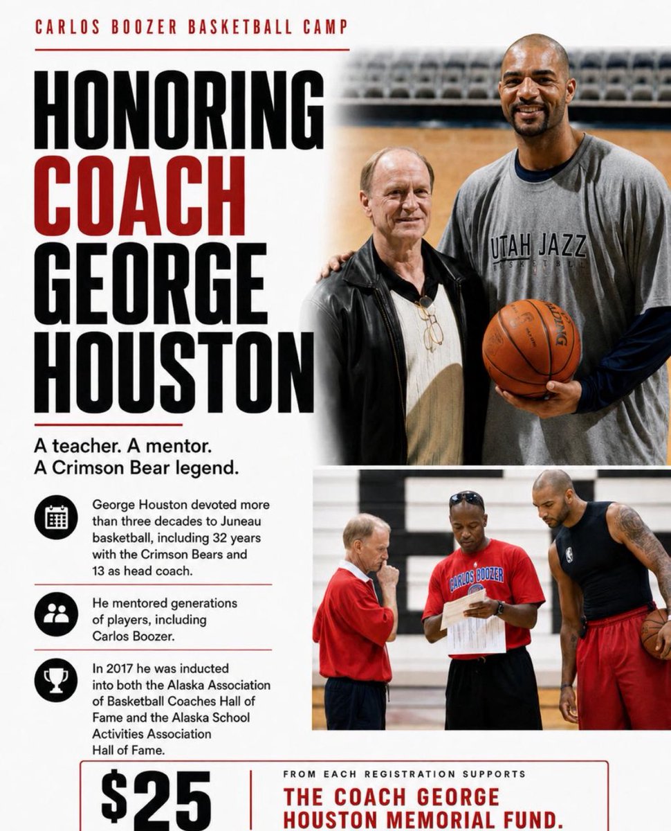 HuffmanCoach's tweet photo. Excited to be back in Alaska for the Carlos Boozer Camp August 3-7 in Juneau. https://t.co/FTdgcWmK8K