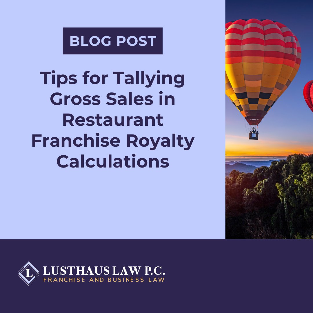 LusthausLaw's tweet photo. Royalty disputes often start with one phrase: gross sales.

Our latest blog explains how franchise agreements may treat tips, delivery fees, third-party platforms, discounts and online ordering charges.

Read more: https://t.co/pq8H3tFkRM

#FranchiseLaw #RestaurantFranchise https://t.co/xBueBKReiF