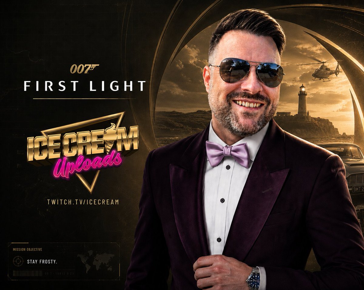 IceCreamUploads's tweet photo. "𝐂𝐫𝐞𝐚𝐦. 𝐈𝐜𝐞 𝐂𝐫𝐞𝐚𝐦." 

We've been waiting for it for months... @Graham_Day will finally be starting @007GameIOI, tonight!

If you're interested in seeing how this brand new Bond story plays out, we'll see you on Twitch, around 7pm. 

[Link in bio] https://t.co/z0ZpcSwFRP
