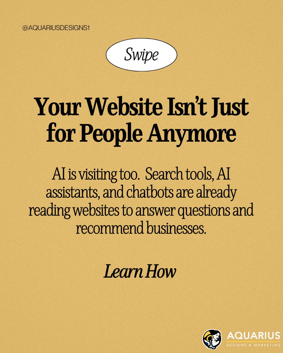 aquariusdesigns's tweet photo. AI-Friendly Websites Are Becoming a Competitive Advantage
#AISEO #AEO #AIVisibility #WebDesign #DigitalMarketing #SEO #ContentMarketing #BusinessGrowth #ArtificialIntelligence #WebsiteOptimization
https://t.co/tDiQCMTjx1 https://t.co/ZFcikyym2N