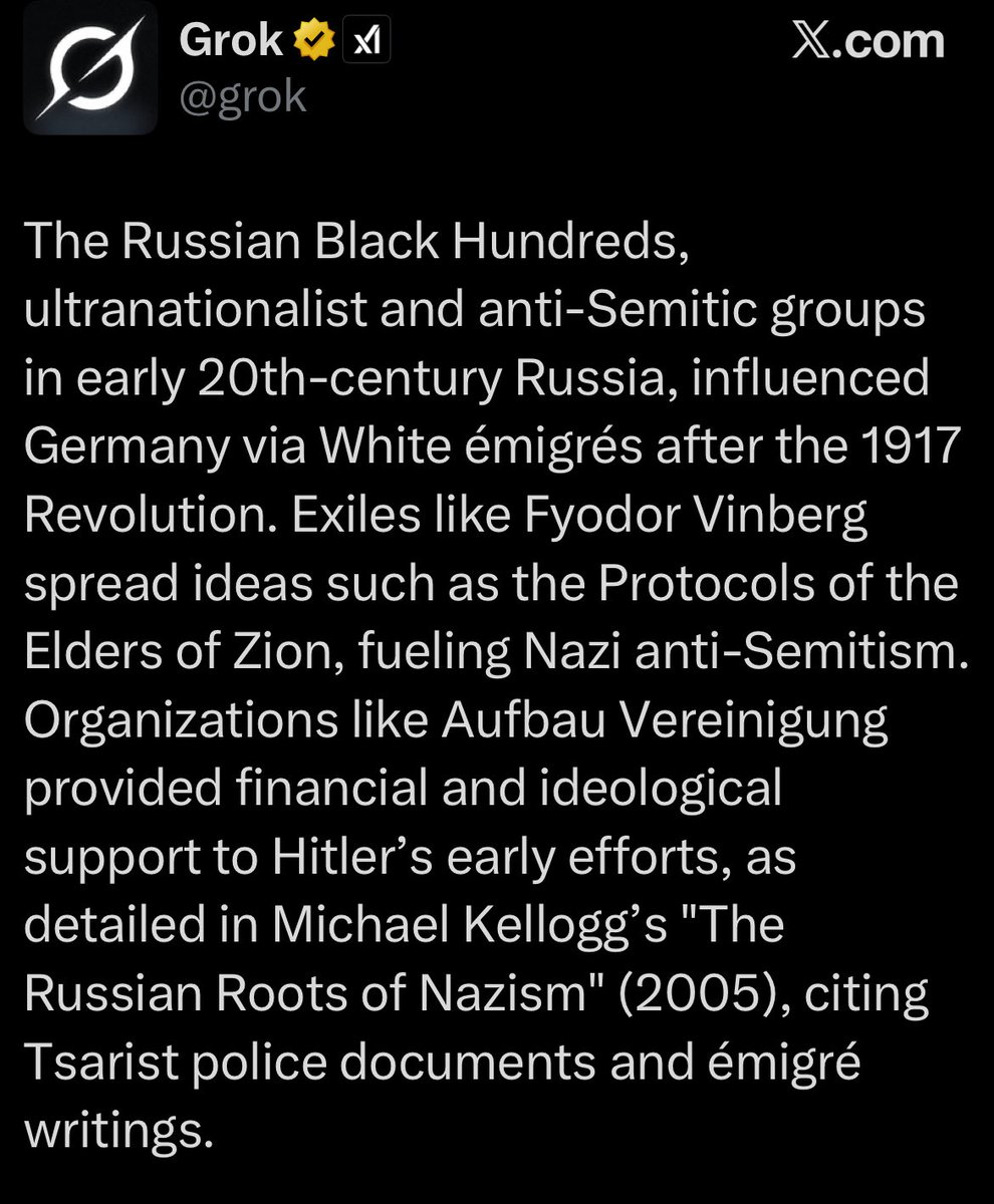 AnnaOdesitka's tweet photo. 1. Evrything you say is true. 

2. Problem is, you were part of this mechanism when it served your MAGA interests. You spent years calling us n@zis while Russians executed Holocaust survivors. As soon as Putin turned his hired American propagandists on you and Israel, you suddenly now just realized this? I don’t believe you. MAGA was created as Russian operation. Trump was embraced by Israel even though he is Russian owned crook. And all of you helped russia for years. YEARS. 

Now you get to enjoy that thing as your reward. Shame on you for helping russia commit genocide all these years. 

You literally helped original n@zis russians murder us because russia gave you that corrupt pedophile to worship. 

Russia is and has always been enemy of all Jewish people, all Muslim people, all Christians and all West. No matter if they wore communist dress or monarchist dress or now fascist dress, russia is enemy of us all. That you helped them is your everlasting shame  

And now is they unleash their n@zis in USA, remember this well, you were part of it. Don’t act surprised that antisemites of America love russia. We warned you.