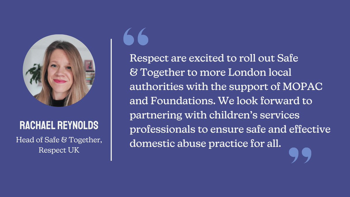 FoundationsWW's tweet photo. Our new call, in partnership with @MOPACLdn, takes us closer to understanding the impact of Safe &amp; Together on workforce skills, and ultimately outcomes for children affected by #DomesticAbuse

🗨️ @Cordisbright, @RespectUK &amp; @wfcouncil 

Apply now ➡️ https://t.co/EWbFEdzoNg https://t.co/TX3WIcBuyT