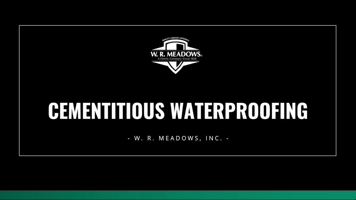 wrmeadows's tweet photo. Check out our new video on YouTube! Join Christian Warren of #wrmeadows as he explores cementitious &amp; crystalline waterproofing technologies. Please note, this video provides no AIA credit. Contact info@wrmeadows.com for credit-earning courses.

Watch now: https://t.co/bv939Mwwij https://t.co/6PdRi7EyWL