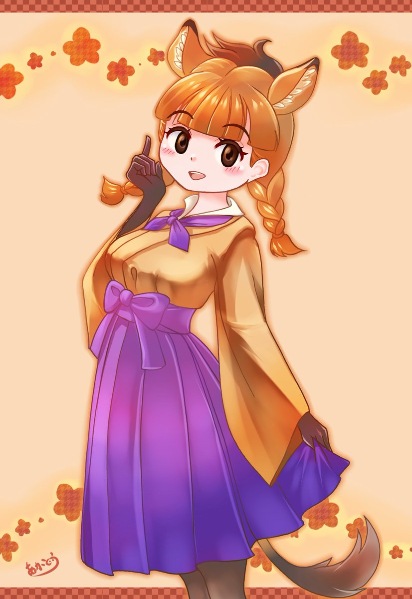 redrufu2000's tweet photo. ウマの祖先フレンズのヒッパリオンさん描きました～🐴🍁 https://t.co/qe9QaQ9rig