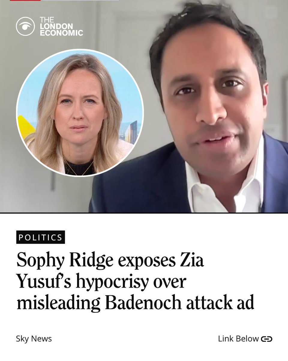 LondonEconomic's tweet photo. Shortly after Reform posted a misleading attack ad deliberately shortening a quote from Kemi Badenoch, Zia Yusuf labelled a headline shortening a quote from Nigel Farage as 'journalistic malpractice.'

Even Ridge couldn't hide her bemusement at the bare-faced hypocrisy. https://t.co/x4D3WOOlRi