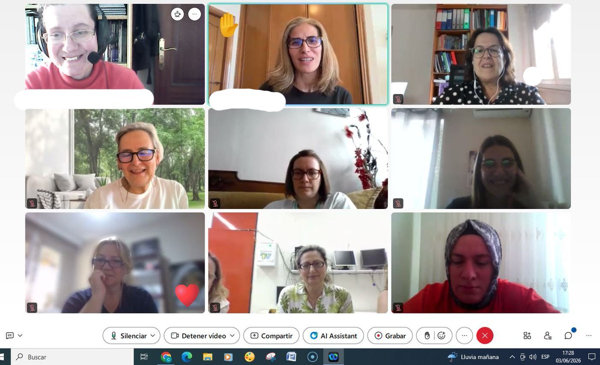 carmenedge's tweet photo. Última videoconferencia del profesorado. Reflexiones finales sobre #Sharedwords y mucha emoción 😘😘🥹Sois maravillosas!!
@eTwinning_es @CAFIgalicia https://t.co/xSmNOBykfT