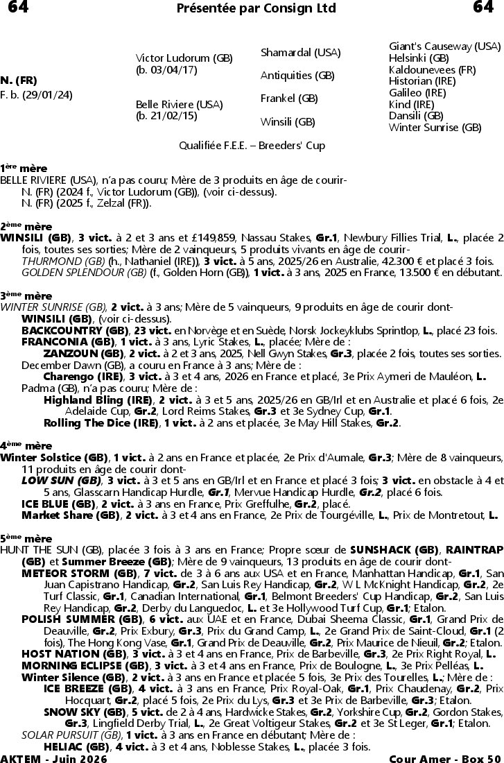 AsoTurfGalop's tweet photo. COMPRAS BREEZE-UP @aktem_auction 

Hembra castaña por Victor Ludorum y Belle Riviere (Frankel) adquirida por @StaminaTurf en 20.000 euros. https://t.co/OXh1CiV08A