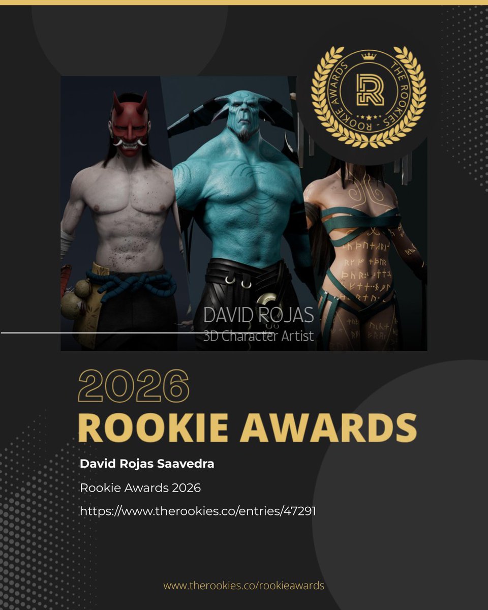 iamroji_'s tweet photo. No suelo estar muy activo por aquí, pero quería compartir lo que llevo meses preparando. Y es que estoy participando en los Rookies Awards 2026! 

Si a alguien le interesa el 3D y el proceso que hay detrás de cada personaje, os dejo mi entrada al concurso en mi perfil! https://t.co/3Pqq00vXrL