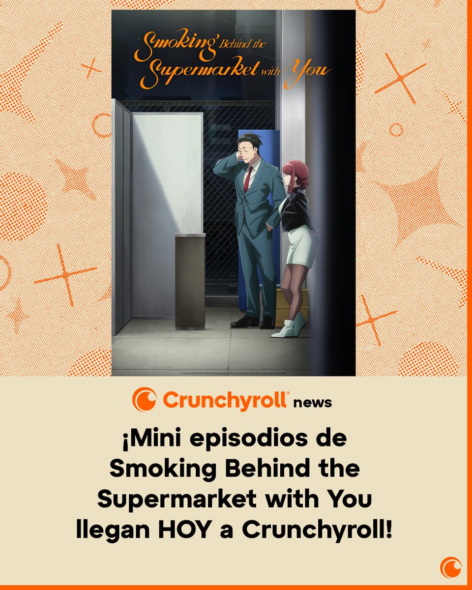 crunchyroll_la's tweet photo. ¡Junio llegó con ADELANTOS! ✨👀

Desde hoy llegan 12 miniepisodios del anime Smoking Behind the Supermarket with You, ¡disfrútalos antes de su estreno oficial! https://t.co/fO5thEtybc https://t.co/BmSNppBzPg