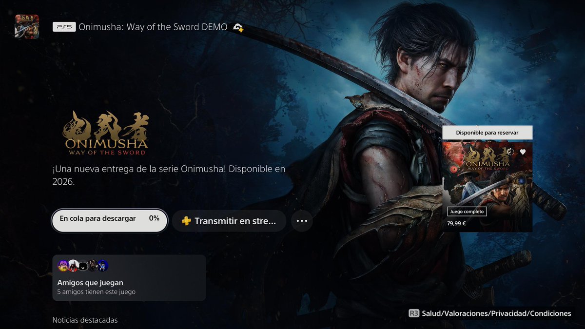 Mutreraru's tweet photo. 🟠¿Habrá que probar esta demo maravillosa no? 
Vamos allá!🔥💯

#OnimushaWayOfTheSword #PlayStation https://t.co/7N4O23CyJc