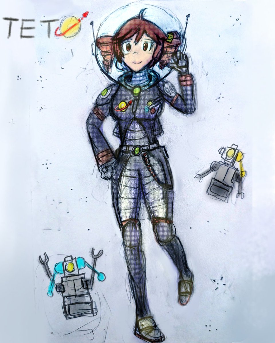 hbbluetooth's tweet photo. Lego space teto 
#kasaneteto #classicspace #重音テト #tetofanart https://t.co/h9IYYC5QPx
