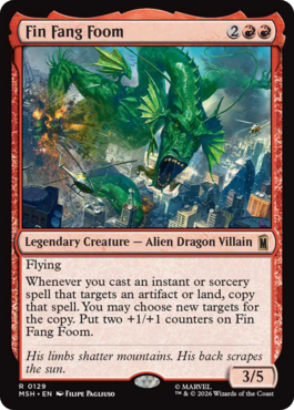 MTGGoldfish's tweet photo. Fin Fang Foom encourages you to destroy people's lands! And artifacts, but mostly lands. More previews at https://t.co/nEAD56xTUs

Source: https://t.co/BSbaI1ISj0 https://t.co/ZWIisGb18G