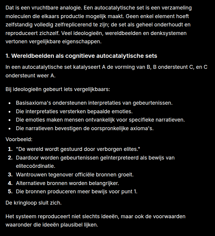 collapsologist's tweet photo. Vergelijk denksystemen/ideologieen/wereldbeelden met autocatalytische sets https://t.co/o42nF2T19a