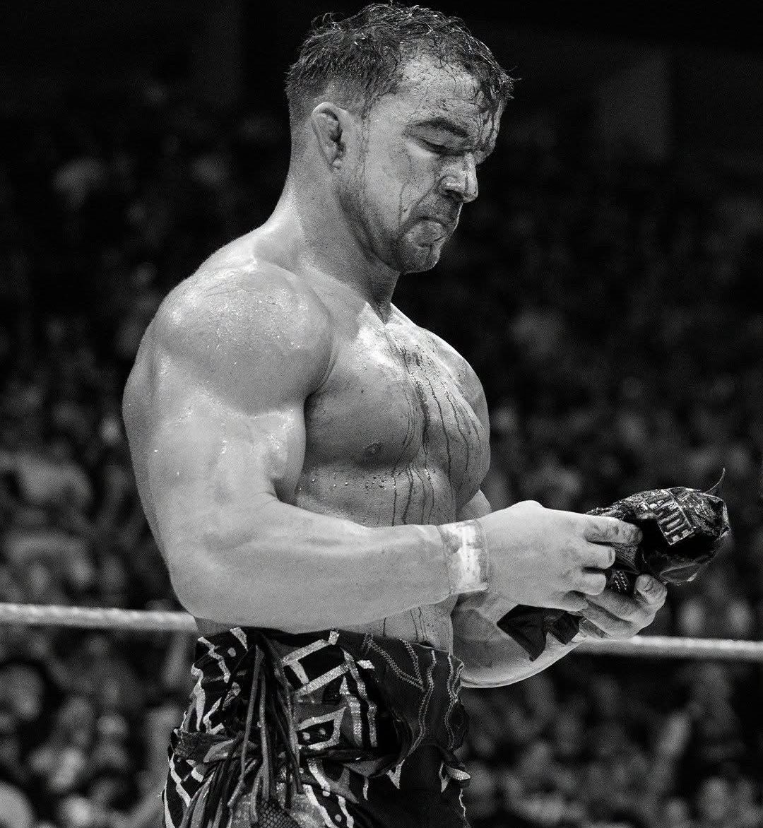 PublicEnemiesHQ's tweet photo. QUESTION!

If you were in charge of creative for WWE how would you book Chad Gable coming out of the Mask vs Mask match? https://t.co/ylSm3Is2Oz
