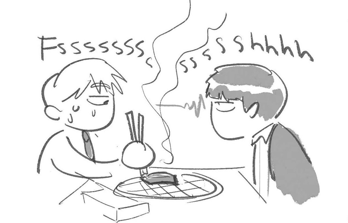 deydenier's tweet photo. Barbeque with shishou #mp100 https://t.co/LXfgXaLRRz