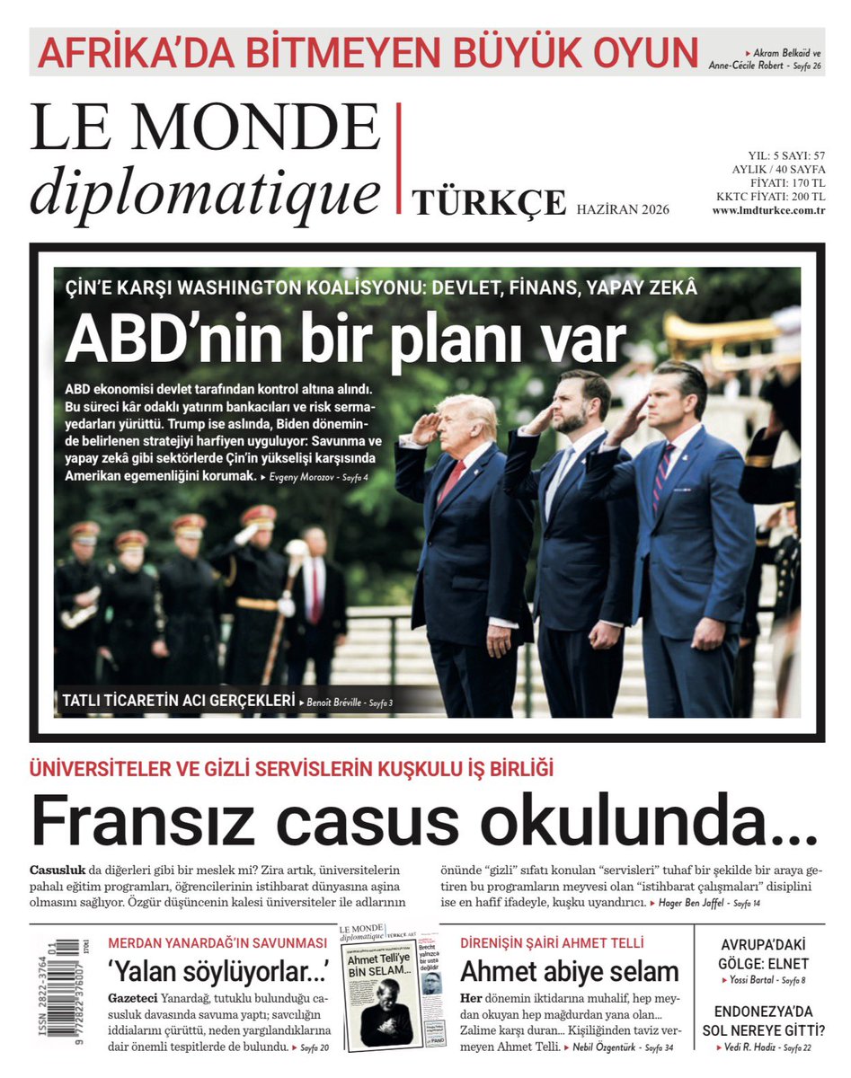 aykutkucukkaya's tweet photo. Dünyayı daha iyi anlamak için… 
Aylık gazeteniz Le Monde diplomatique Türkçe’nin Haziran sayısı 40 sayfalık içeriğiyle yarından itibaren 81 ilde, Kıbrıs’ta bayilerde… 
Hangi makaleden başlamak istersiniz? Keyifli okumalar… @annececilrobert @SerkanOzan77 @LMdTurkce @hhilaall @AhmetTelli78 @nebilozgenturk @mhrpolat @drmyanardag @merdanyanardag @tele2haber @rasihresat @SHazalocak @oyurtoglu @Fundaedit @ozgen6 @nznmor @mkerdemol @buraktatari @Aleksis @ibb_kultur