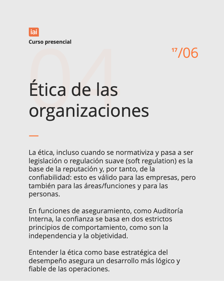 AuditorInterno's tweet photo. ✅ Próximos cursos (virtuales y presenciales):

▪️ "Informe de Auditoría Interna (Curso Virtual)", 16 a 18 junio: https://t.co/m1ZXEEo8K7

▪️ "Prevención Blanqueo de Capitales y Financiación del Terrorismo (Curso Presencial)", 16 junio: https://t.co/A4m39XWexj

▪️"Auditoría Interna de la Gestión Operativa en Cloud (Curso Virtual)", 16 a 19 junio: https://t.co/Xf0aBiJQyx

▪️"Ética de las organizaciones (Curso Presencial)", 17 junio: https://t.co/AmlHop5e8g

▶️ Recuerda:
1. El precio de socio se aplica a los socios de cualquier Instituto de Auditores Internos del mundo. Escríbenos a servicioscliente@iai.es para que te registremos como socio de otro Instituto.

2. Si eres socio, utiliza tus “Créditos Formativos” (excepto para Certificaciones).

▶️ Cualquier duda, estamos a tu disposición en el correo: servicioscliente@iai.es

#AuditoríaInterna #AuditoresInternos