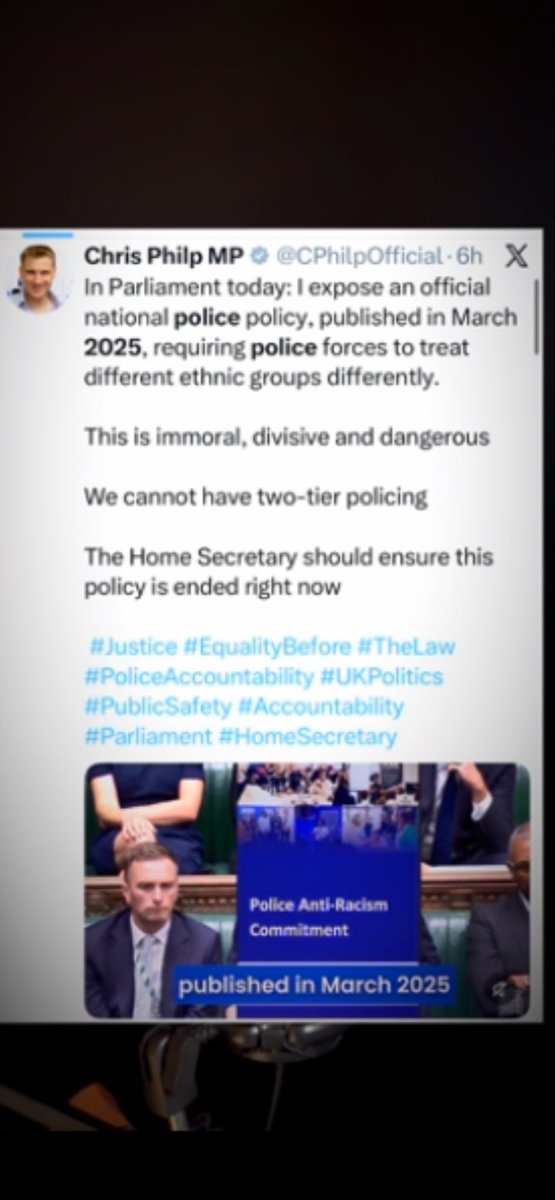 peteN17's tweet photo. The police chief would reject claims of two-tier policing. 
“I do not believe policing is racist”. 
He’s hardly going to admit it !
The British people know differently, despite what @Kier_Starmer @UKLabour say &amp; think. 
Two tier Gvt
Two tier PM
Two tier policing
Two tier justice. https://t.co/L4rblJEIEU