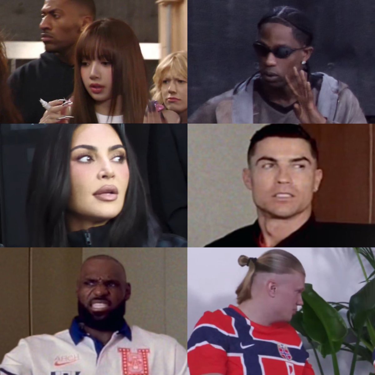 TheePopCore's tweet photo. Nike’s new campaign video, “Rip The Script,” features a star-studded lineup of celebrities and athletes.

— The campaign includes LISA, Travis Scott, Kim Kardashian, Cristiano Ronaldo, LeBron James, Erling Haaland, Central Cee, and many more. https://t.co/OcOKO8mtrD