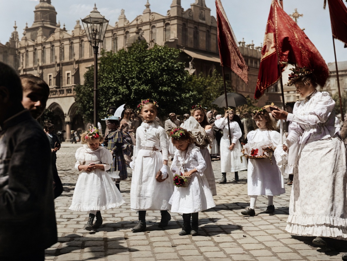 lukaszlipinskid's tweet photo. Procesja Bożego Ciała w Krakowie - 13 czerwca 1895 r. 😇🙏✝️⛪️🇵🇱 https://t.co/XlnjWUyMHb
