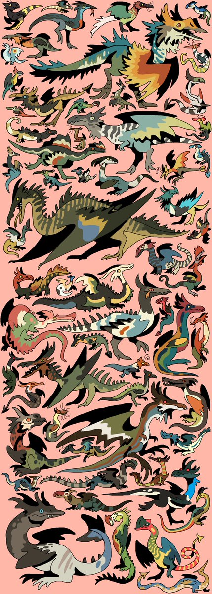 SparrowLucero's tweet photo. even more ms paint dragons https://t.co/KhjylrUyox