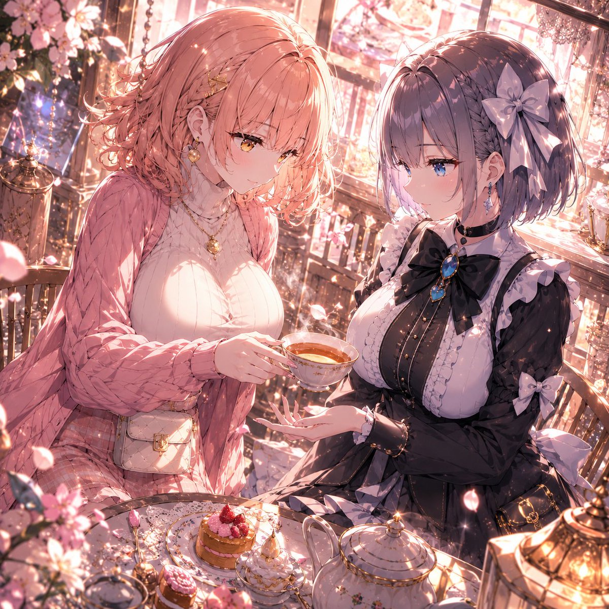 なんとなく生成しました!! 「今日は少しゆっくりしていかない？」 桜色