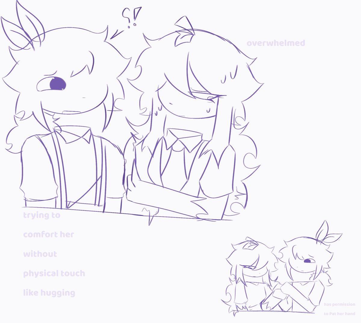 Notmellyapple's tweet photo. She doesn't like physical touch and cannot be hugged without permission,she's so hopeless lol https://t.co/rLaKM7upN0