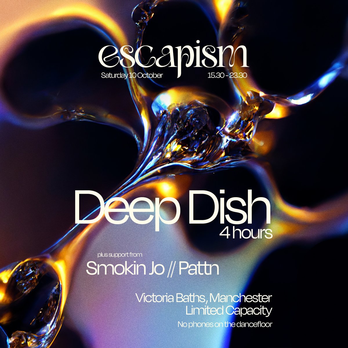 dubiks's tweet photo. Escapism debuts with @deepdishmusic at Victoria Baths, Manchester, turning historic locations into daytime dancefloors https://t.co/7oZ6RbVh5n via @dubiks https://t.co/rfgJLsvP0l