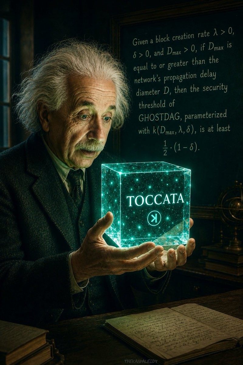 thekaspaleidy's tweet photo. 10+ years of research. Years of cryptography, distributed systems, and mathematical innovation.
TOCCATA is the next movement in a composition that's been unfolding for over a decade.
Some discoveries don't just improve the rules.
They rewrite them.
🎹⚡🎼 #Kaspa #Toccata $Kas https://t.co/AOVc1J6A2c