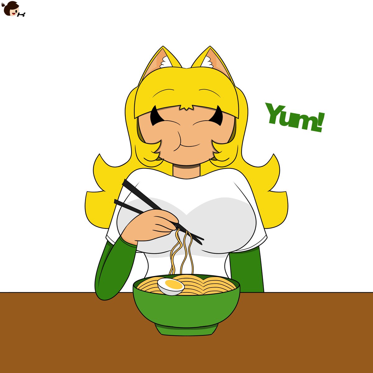 Kingprui40D's tweet photo. 💛😋 Y u m m y  R a m e n 🍜💚
Kura by @DreadYoshi02 https://t.co/Qm8vj8iOm2