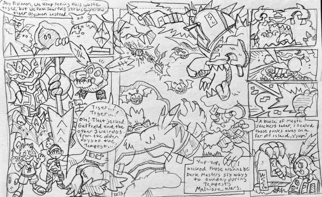 BlueIkeTweets's tweet photo. What’s funny is before any of this was mentioned, I did a Zone thing where Adventure Pixiemon sealed them away in ancient times on a far off island that would later become Shambala. Similar idea, different outcome since Kaguyamon is more responsible here. #Digimon https://t.co/A1YBhLpE8b
