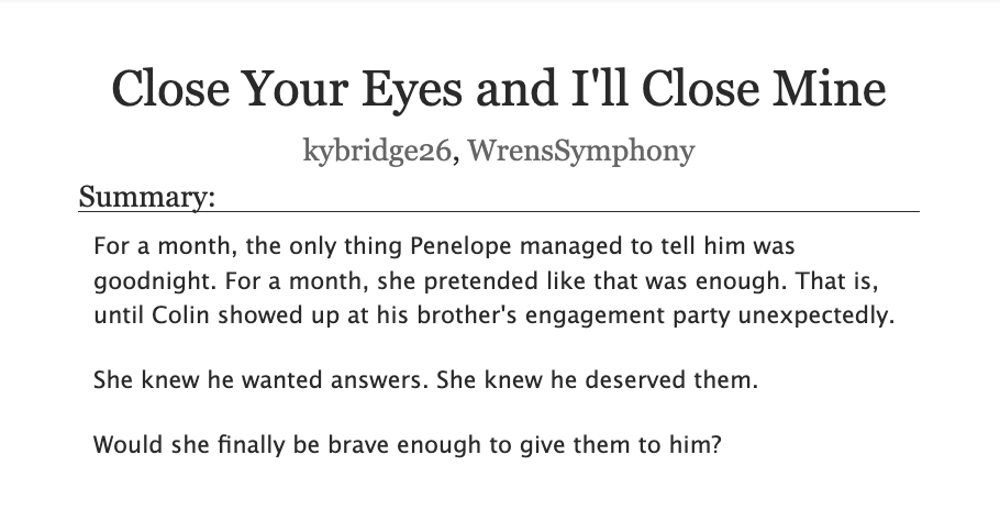 WrensSymphony's tweet photo. All one-shots that started out anonymous. I love all of them very much, and hope you enjoy them, too 💕

modern
https://t.co/xbEHdGabWA

regency
https://t.co/JepT3feV8h

modern
https://t.co/UtoLW4iOa5

regency
https://t.co/eANlN7XVNb https://t.co/8rCKSaPijz