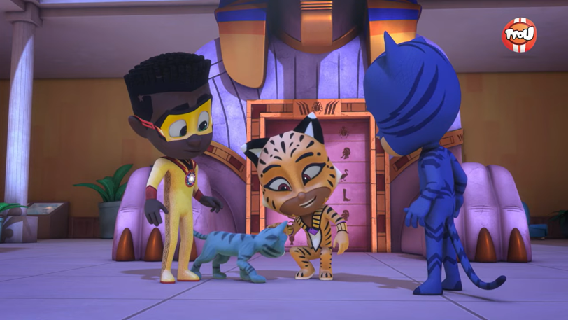 Disney_Wiki's tweet photo. Today marks the 3rd anniversary of the #PJMasks episode, "The Dance of Two Cats", written by Liz Daramola, storyboarded by Luc Blanchard & Sylvie Sanna and directed by Christian De Vita.
Cat Boy and Bastet's rivalry and egos get in the way, allowing Pharaoh Boy to exploit them. https://t.co/9pF6HNMlYa