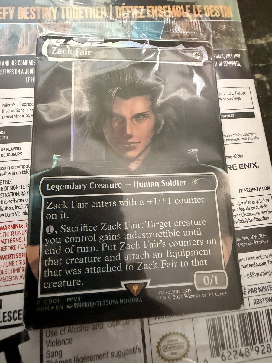 Commander_peep's tweet photo. Zack card that came inside rebirth case https://t.co/6KgBlAPRGQ