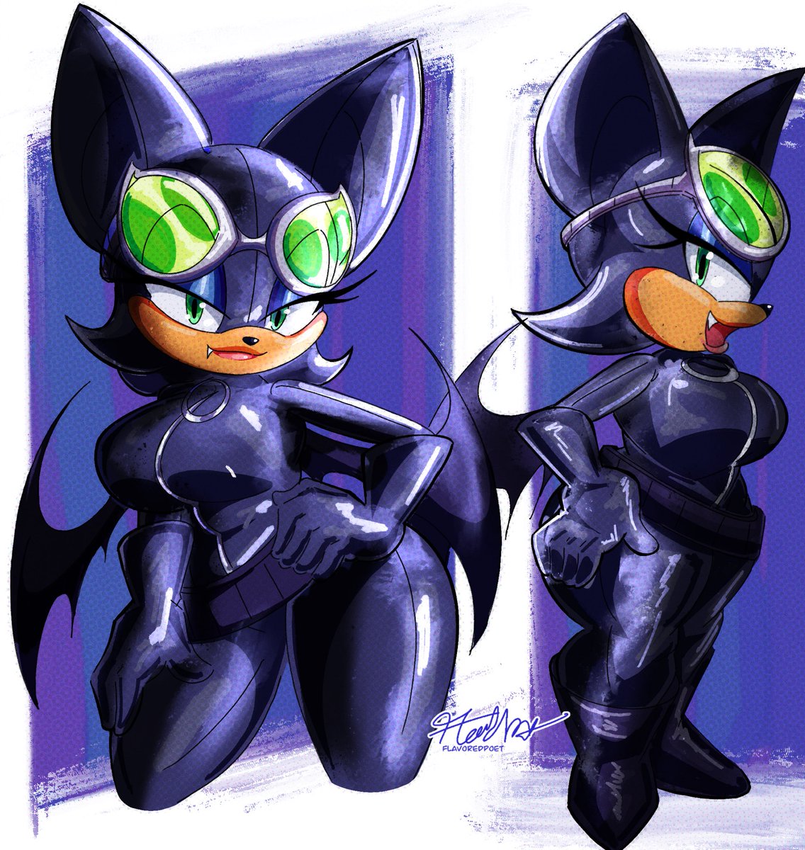 flavoredpoeta's tweet photo. Cat and a Bat
#DCxSonic 
#SonicTheHedgehog 
#RougeTheBat https://t.co/2jlNoQkHNy
