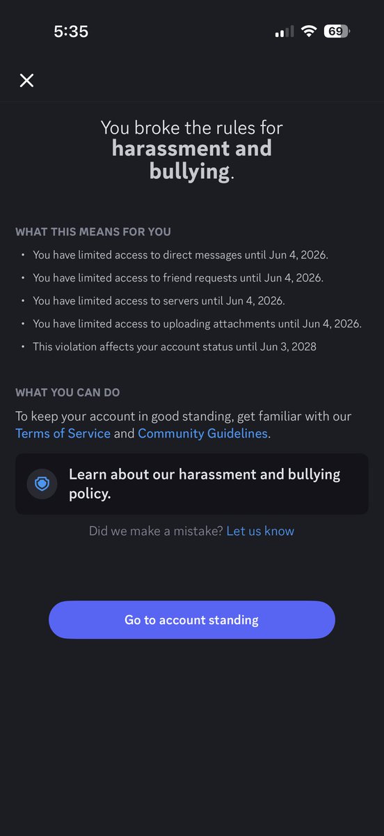 relcqs's tweet photo. W fucking ban wave @discord i guess https://t.co/ypTRAtetqz