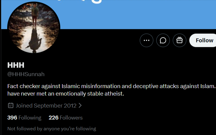 Dougordon1999's tweet photo. @HHHSunnah @freemonotheist DEEPLY UNSTABLE Islamist Fuckwit here for 14 years barely scratching 200 followers, with a pinned post with 8 likes. UNHINGED NONSENSE. https://t.co/Q8YFmioday