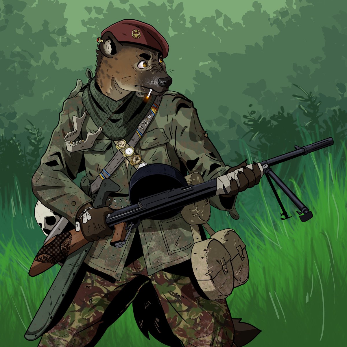 goeliath's tweet photo. "Afrique Adieu"

I wanted to sketch something out a lot faster with little to no planning, so I did a Gnoll mercenary in Nodrango.

The Gnolls, notoriously war-like and bloodthirsty, would always take up arms to fight for one side or another. It's something instinctual to them https://t.co/FfclaWPChm