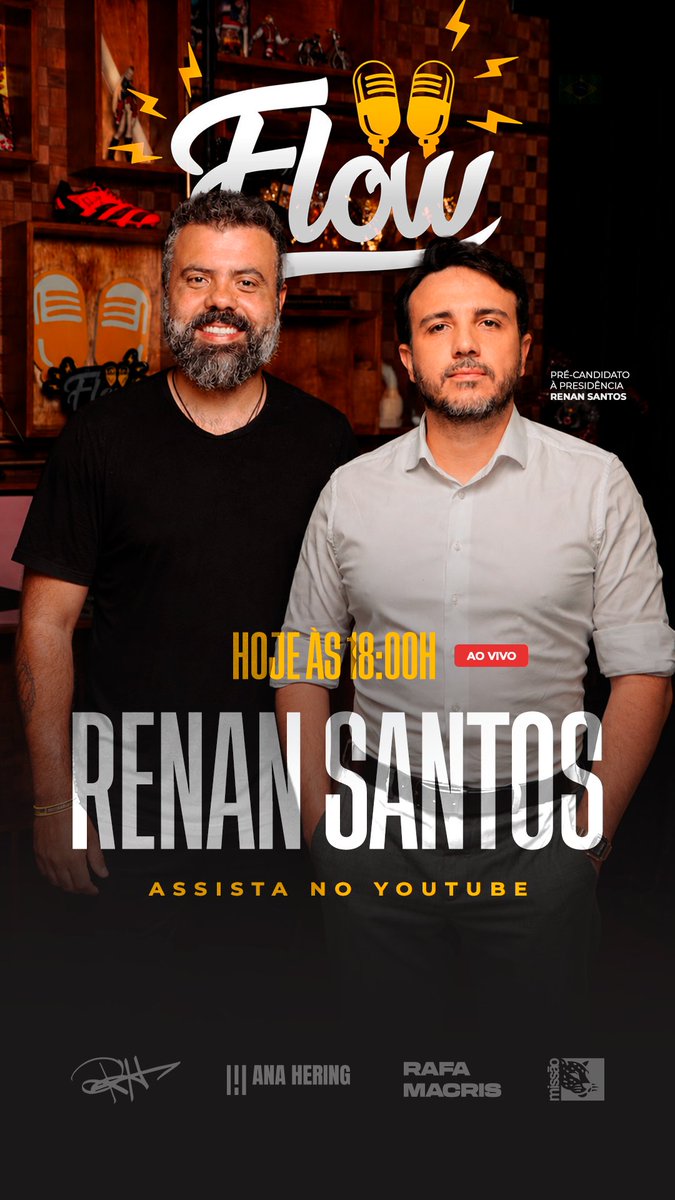_AnaHering's tweet photo. Renan Santos ao vivo no Flow agora.

Acompanhem a live no link:
https://t.co/0x2dbK7fB9 https://t.co/NkymqcTb4J