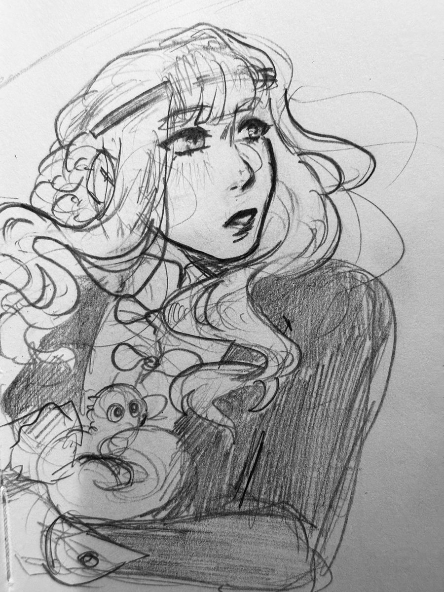 lostenzz's tweet photo. Doodle of Luluci when i was at work 
#witchhatatelier #Δ帽子 https://t.co/qLhEg5ij8X