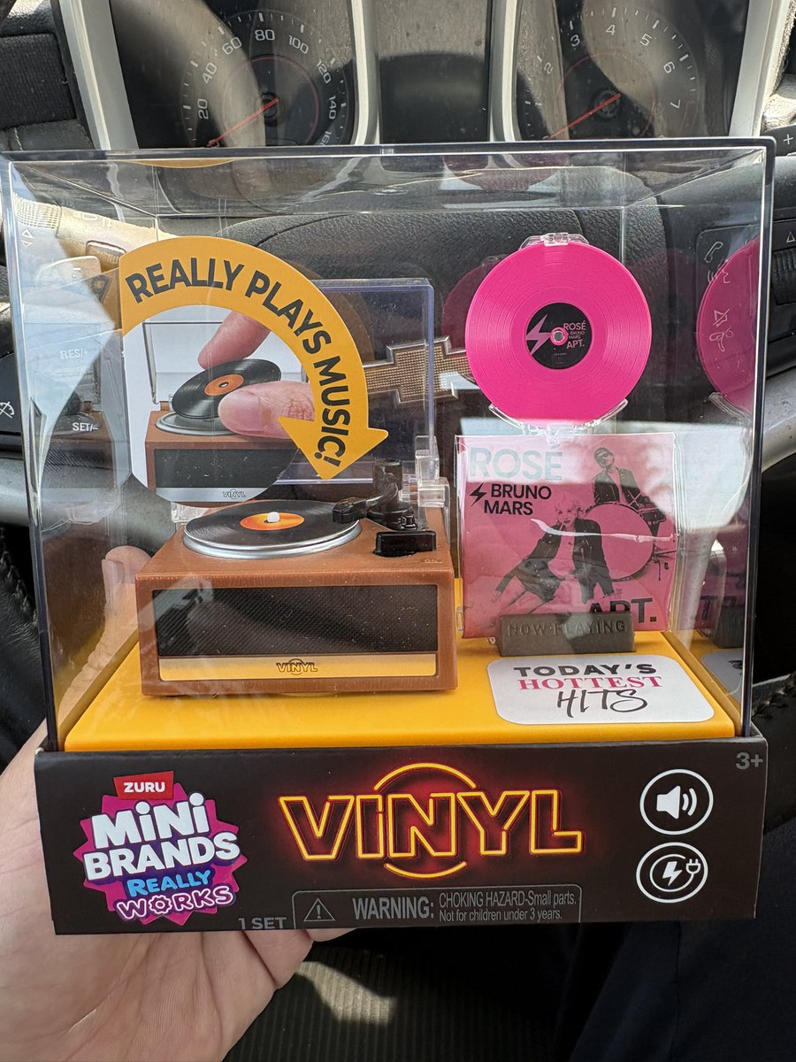 GrouchyGodzilla's tweet photo. Was walking past the toy aisle like I normally do and spotted the new Mini Brands vinyl player. Thought to myself “Ah, what the hell” and put it in the cart. https://t.co/RfR4uaIWps