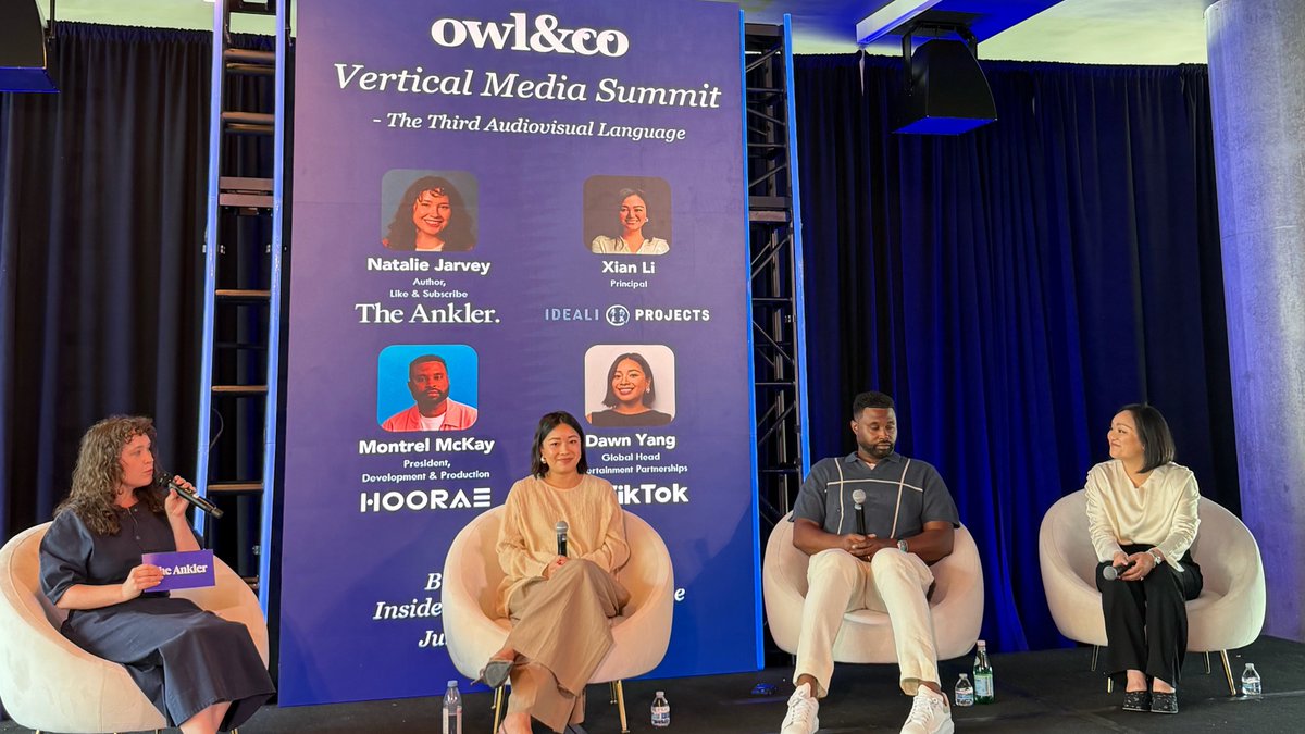 RichLightShed's tweet photo. Why is TikTok moving rapidly into original vertical video series?
@natjarv asks @tiktok_us’ Dawn Yang 
#verticalmediasummit https://t.co/VbjWoGZJgp